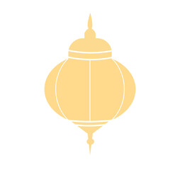 A yellow decorative lantern, perfect for Ramadan or festive-themed designs. Simple and minimal, ideal for holiday and cultural celebrations.