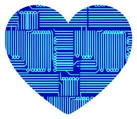 PNG Geometric Heart Collage