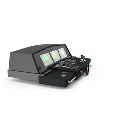 Obraz premium Marine Radar Navigation Control Console Isolated on Transparent Background