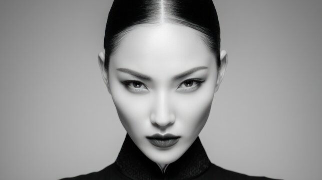 Regal Queen Inspired Portrait With High Cheekbones and Sharp Jawline