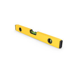 Yellow Spirit Level Tool Isolated on Transparent Background