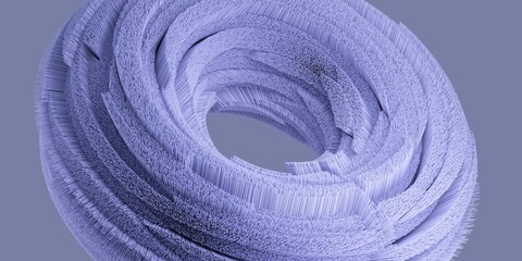 Abstract detailed shape close up view. 3d rendering.