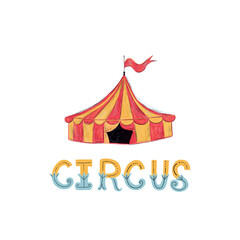 Bright and cheerful circus-themed poster for a children's room. Perfect for nursery decor, playroom wall art, or educational materials for preschoolers.