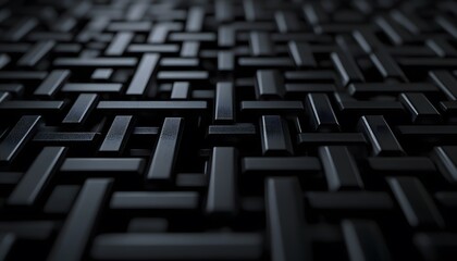 Intricate geometric pattern of dark rectangles.