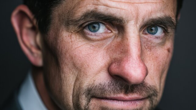 Professional Doctor With Furrowed Brow and Directional Studio Lighting