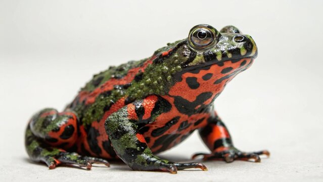 Fire-Bellied Toad on studio background