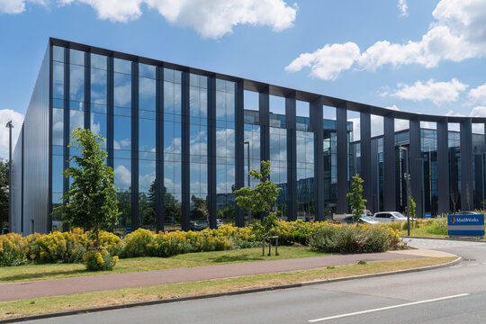 Cambridge,Cambridgeshire,England on 2nd June 2025: General view of Mathworks sign at their Cambridge office