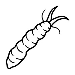 Obraz premium hand drawn vector illustration of a shrimp