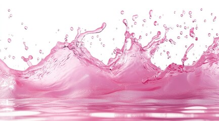 Pink liquid splash on white background (1)
