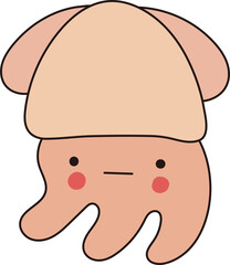 Cute Squid Illustration
