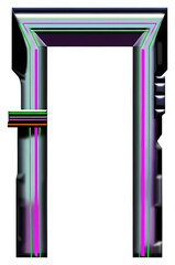 PNG Geometric Frame with Column Detail