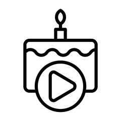 Obraz premium Birthday Vlog Icon