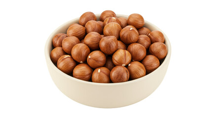 Obraz premium Isolated PNG Image Hazelnut Bowl Fresh Ingredient Vegan Snack Food Raw