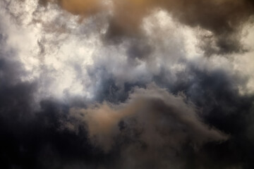 Fototapeta premium Dramatic clouds. Dark storm clouds in the sky.