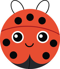 Adorable Cartoon Ladybug Illustration Cute Red Ladybug Design