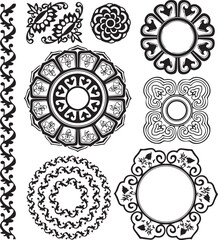 Beautiful flower art and mandala vector design