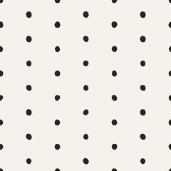 Seamless pattern with simple polka dot texture. Endless print design, tiny subtle spots. Repeating printable background for feminine fabric, textile, cloth and wrapping. Flat vector illustration