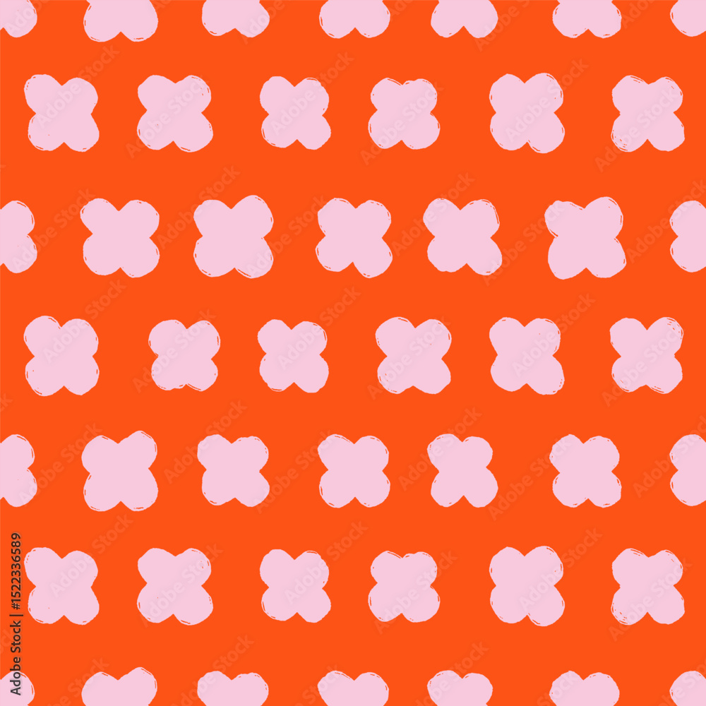 Aufkleber abstract pattern, seamless texture. endless design with funky flowers. repeating printable print for