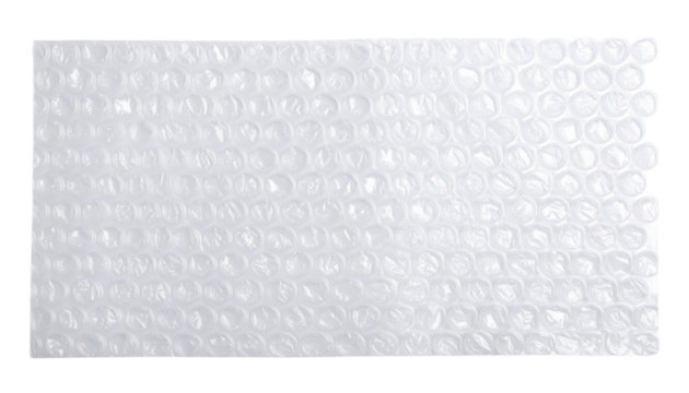 Plastic bubble wrap texture, top view