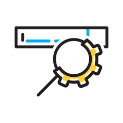 Vector multi color icon for Search engine