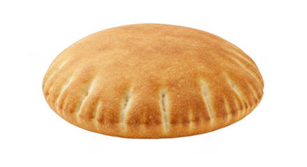 Isolated Round Flatbread Golden Brown Crust Texture Transparent Background