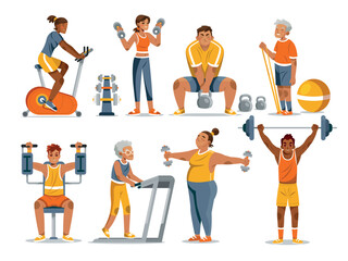 Fitness People Exercising Original Collection