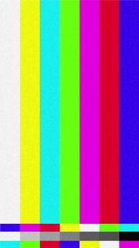 Animation no signal video background static color noise glitch error video damage bad interference.4k vertical video