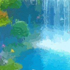 Various oil paintings, floral landscapes, ducks, chrysanthemums, lotus leaves, lotus flowers, plum blossoms, birds, and beautiful scenery