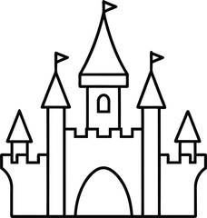 Majestic Castle Illustration Fairytale Architecture Design