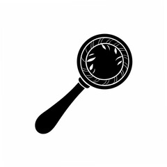 creative Silhouette simple Magnifying Glass Vector Illustration 