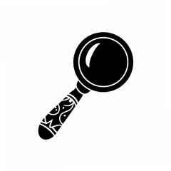 creative Silhouette simple Magnifying Glass Vector Illustration 