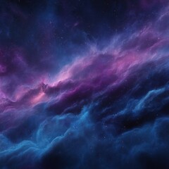 Fototapeta premium Vibrant cosmic nebula with glowing gas and scattered stars