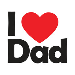 Happy Father's Day Typography Design with Hearts and Hat – Celebration Graphic for Dad	