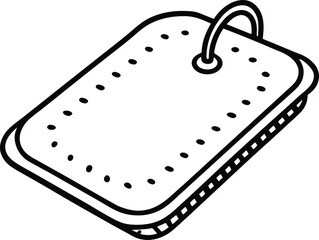 Blank Dog Tag Template Customizable ID Tag Design