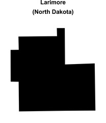 Larimore (North Dakota) blank outline map