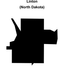 Linton (North Dakota) blank outline map