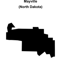 Mayville (North Dakota) blank outline map