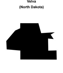 Velva (North Dakota) blank outline map