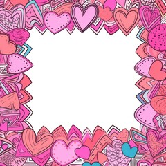 Pink heart backgrounds pattern drawing.