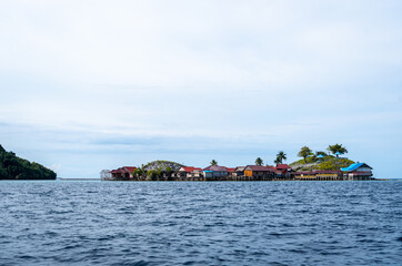 Pulau Papan Bajau village on Malenge Island, Togian archipelago, Sulawesi, Indonesia
