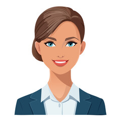 Generative AI. Portrait of only one Woman White Background. created by AI.