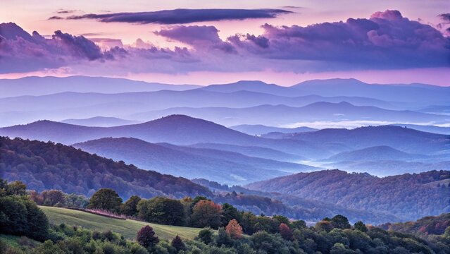 A breathtaking panoramic mountain landscape captures the scenic beauty of nature from misty morning light to vibrant sunrise and serene sunset views