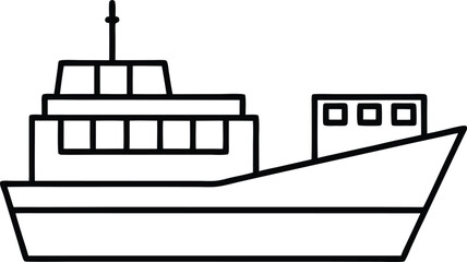 Obraz premium Cargo Ship Illustration Vessel Design, Maritime Transport, Ocean Freight