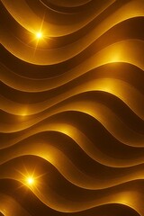 Golden waves metallic abstract background – Fondo abstracto metálico de ondas doradas

