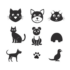 animal image set vector  