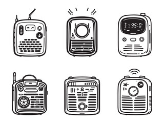 Ultrasonic Pest Repeller line art icon illustration design