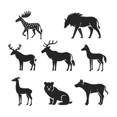Fototapeta premium animal image set vector 