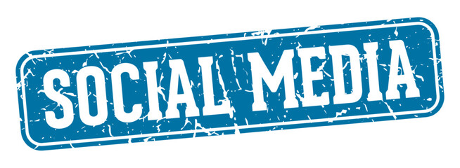 Fototapeta premium social media rectangular sign. social media stamp