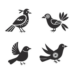 Fototapeta premium bird icon set 