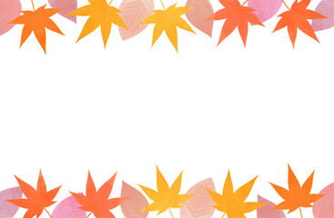 紅葉の和風背景ベクターイラスト